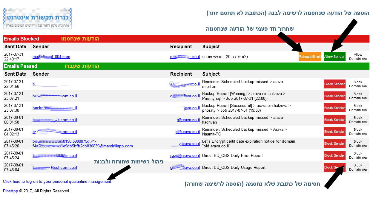דוח סימון ספאם